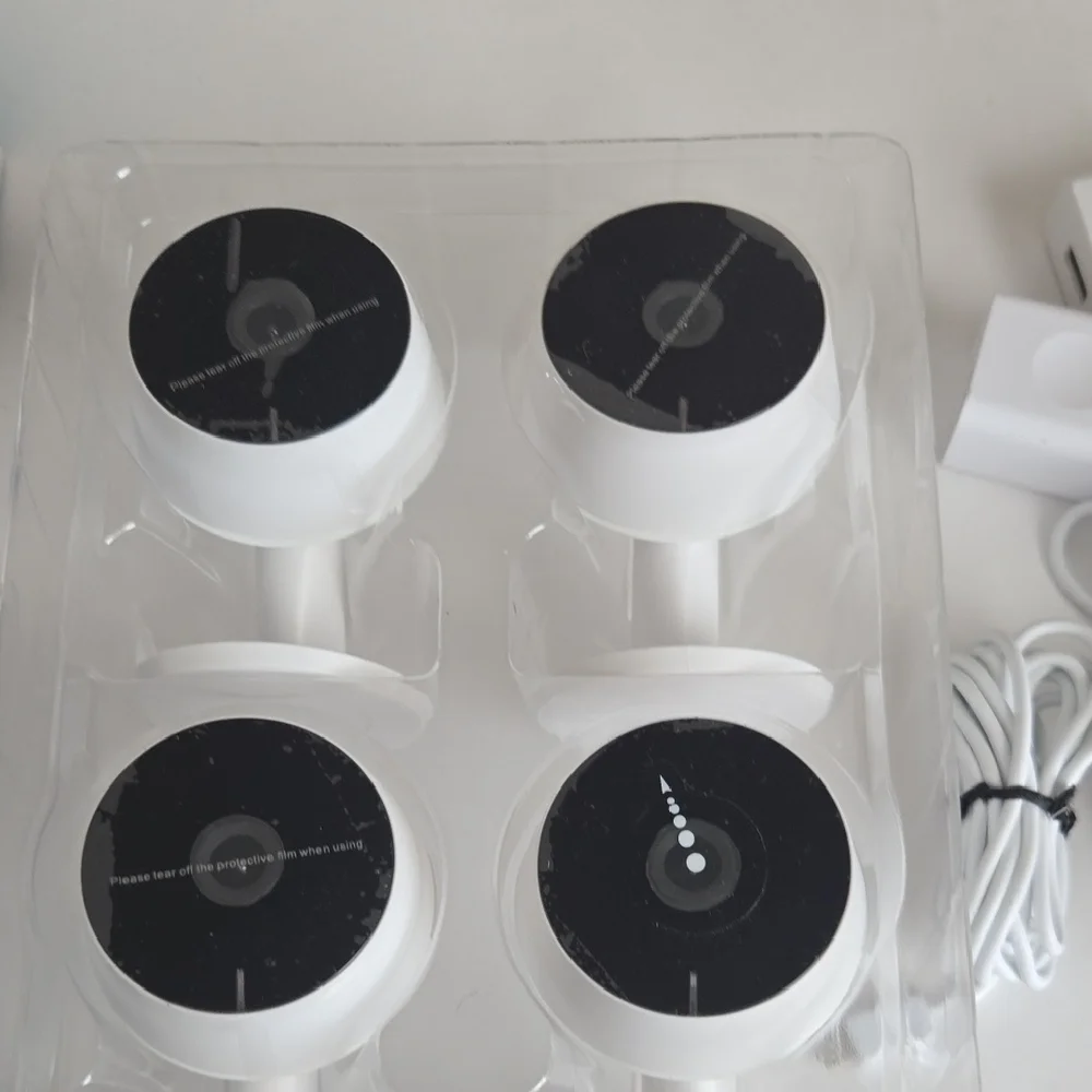 LAVIEW F1 White Security Camera 4-Pack